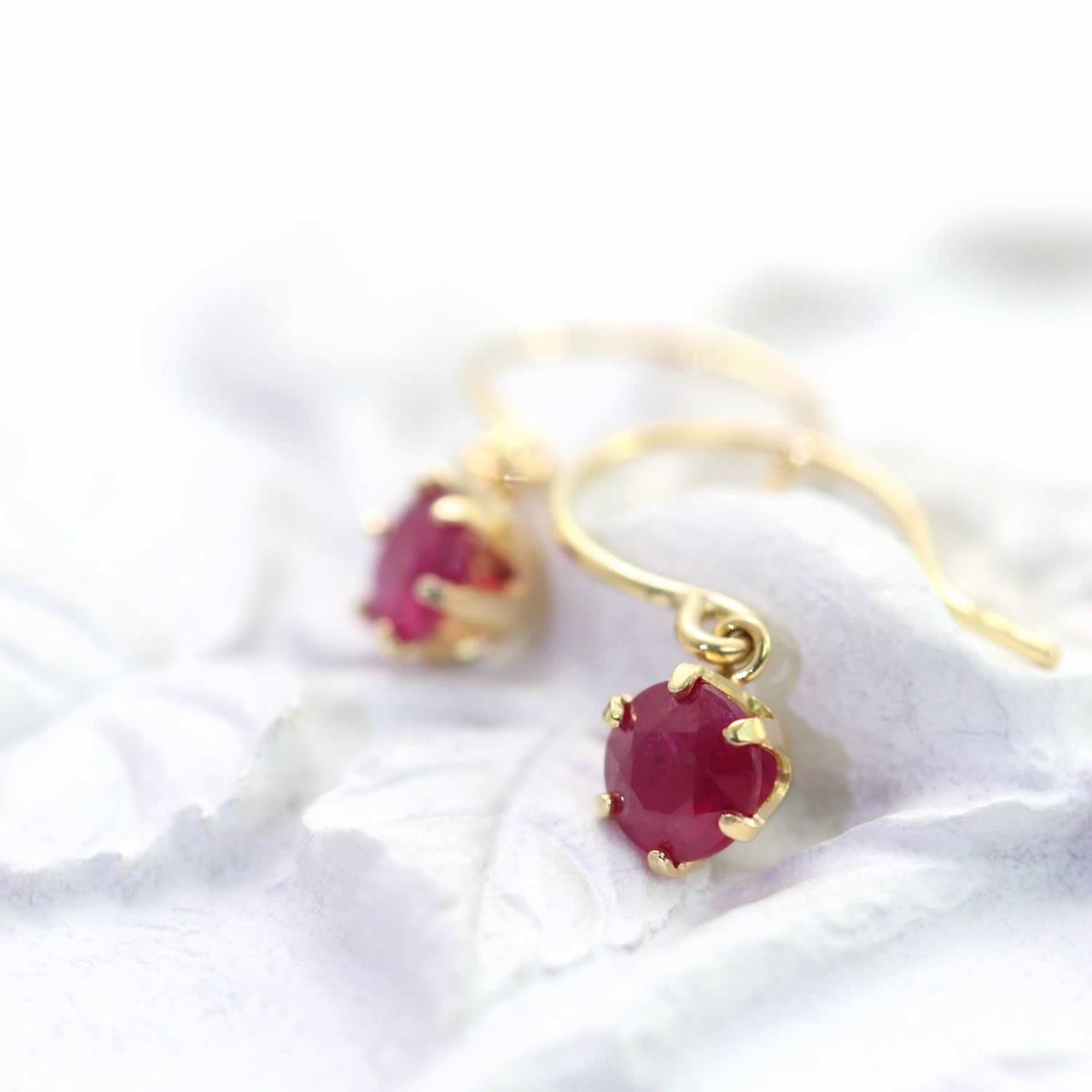 K18YG ルビー フックピアス_03