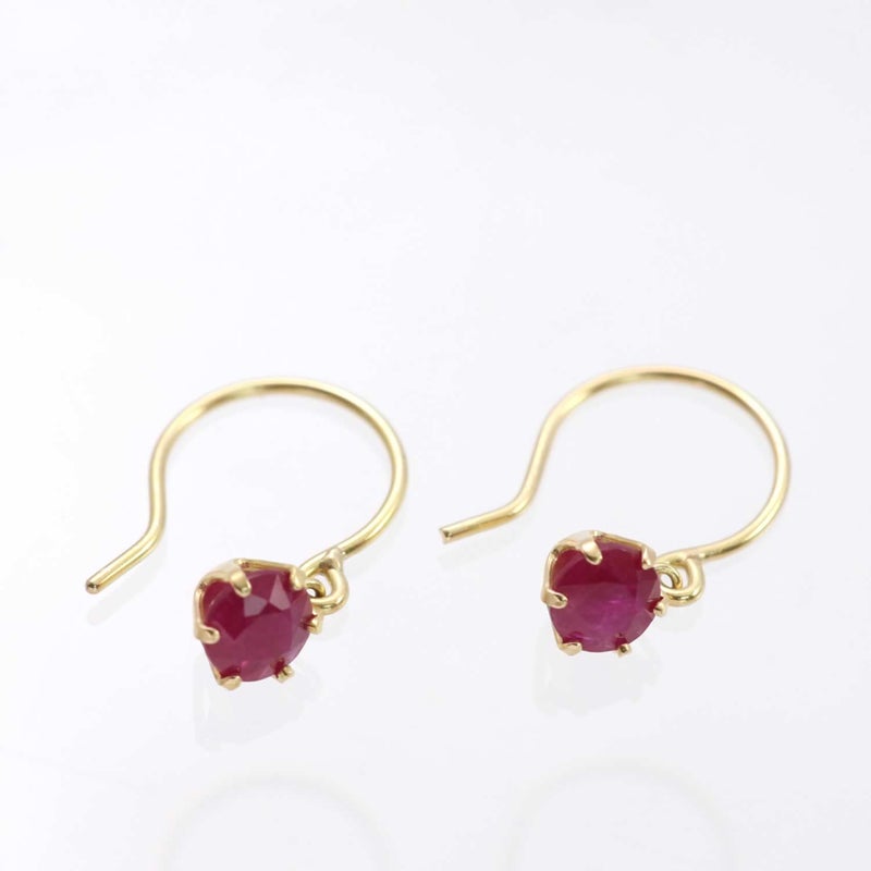 K18YG ルビー フックピアス_09