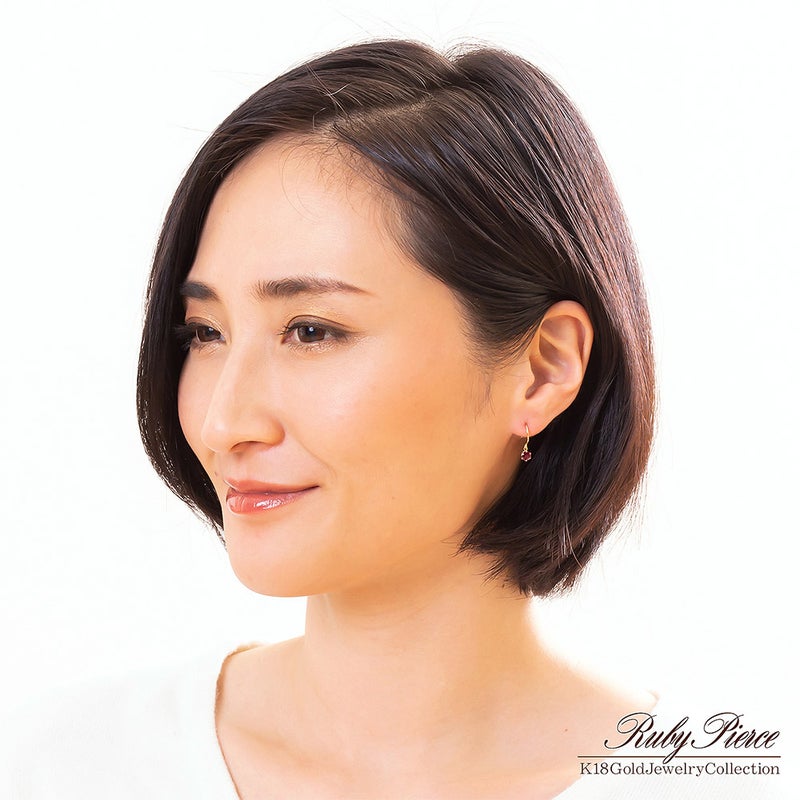 K18YG ルビー フックピアス_10