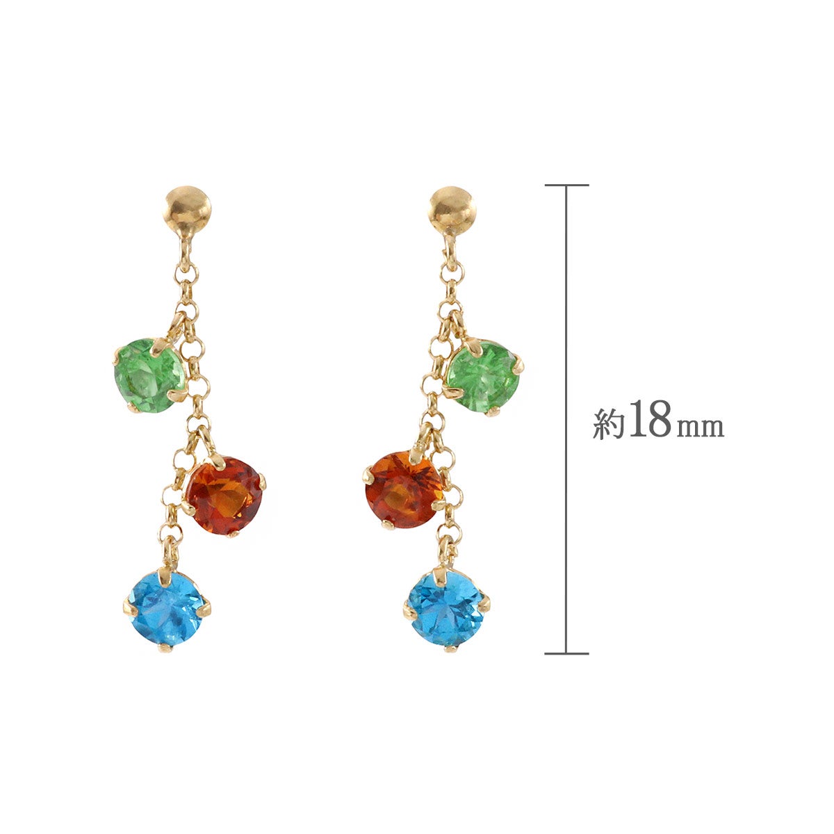 K18YG ツァボライト＆マデイラシトリン＆ネオンブルーアパタイト ピアス_04