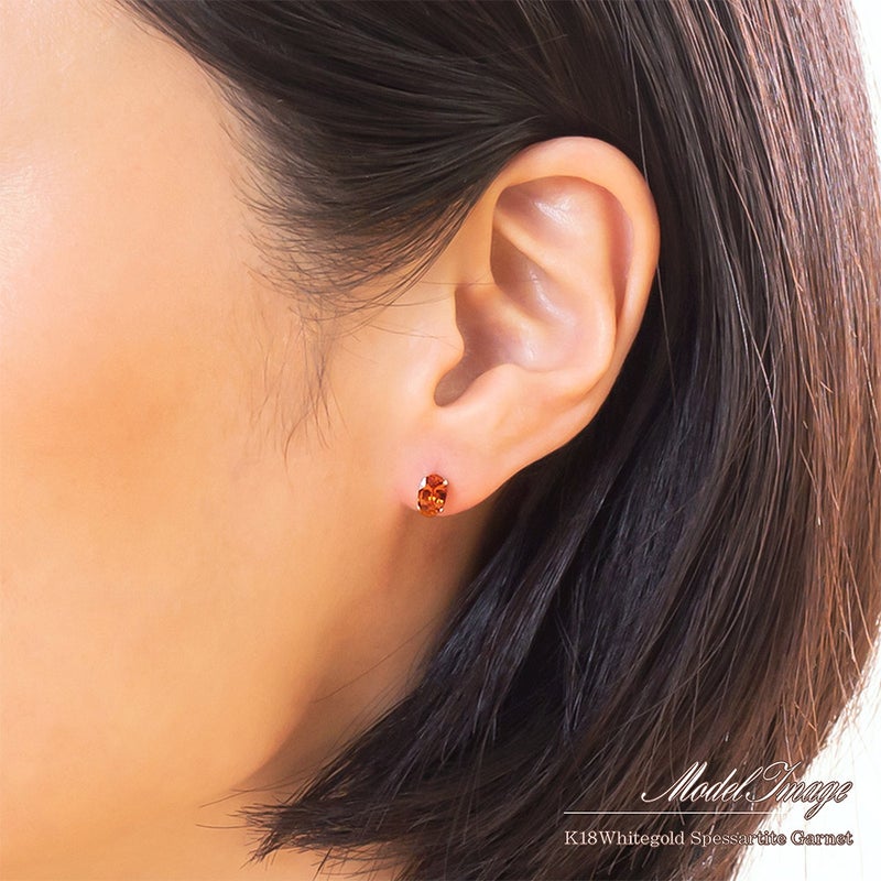K18WG スペサタイトガーネット ピアス_05