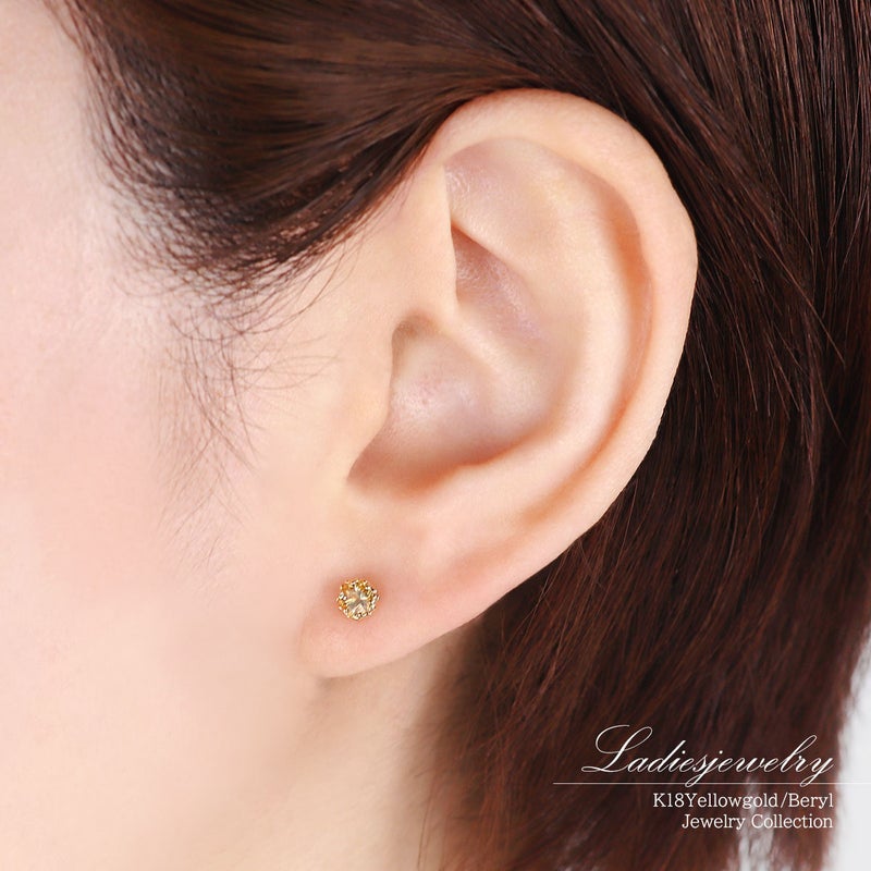 K18YG イエローベリル ピアス_10