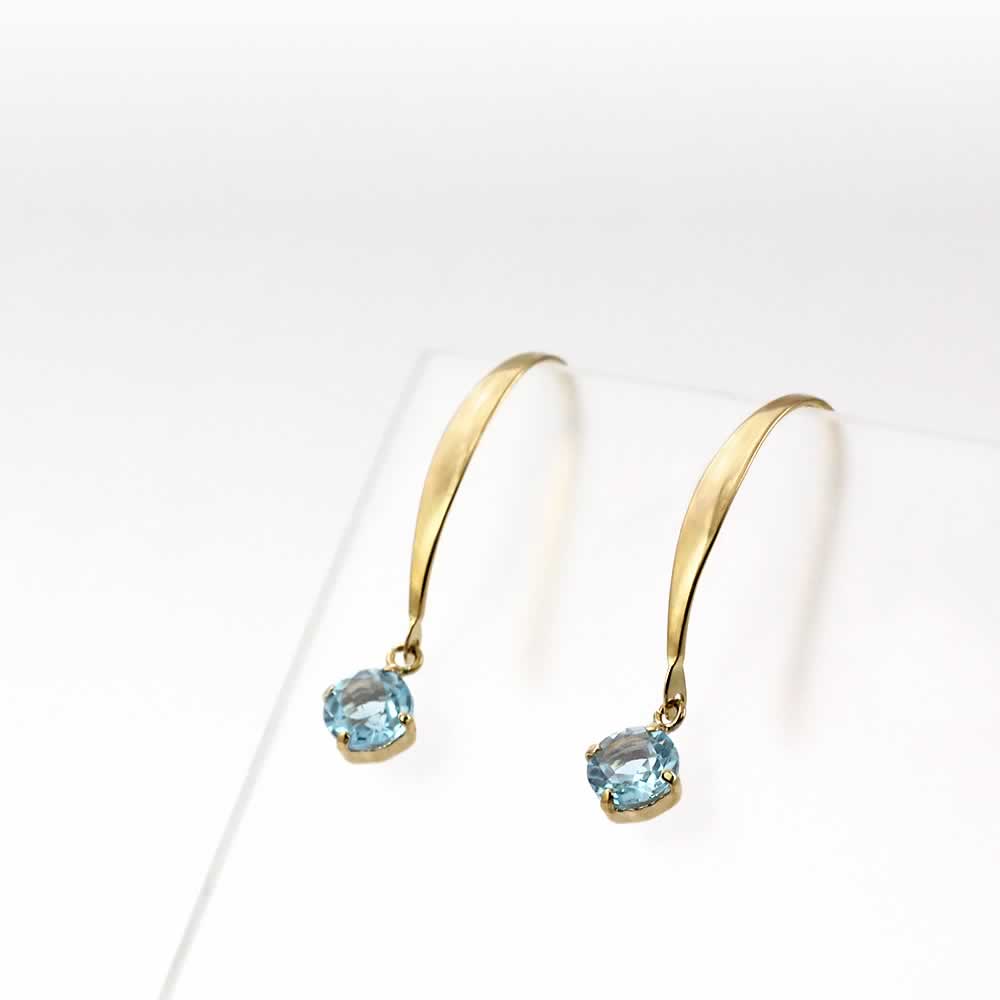 K18YG ブルートパーズ ピアス 11月の誕生石_03