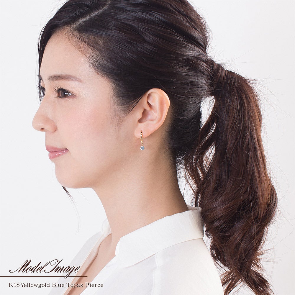 K18YG ブルートパーズ ピアス 11月の誕生石_05