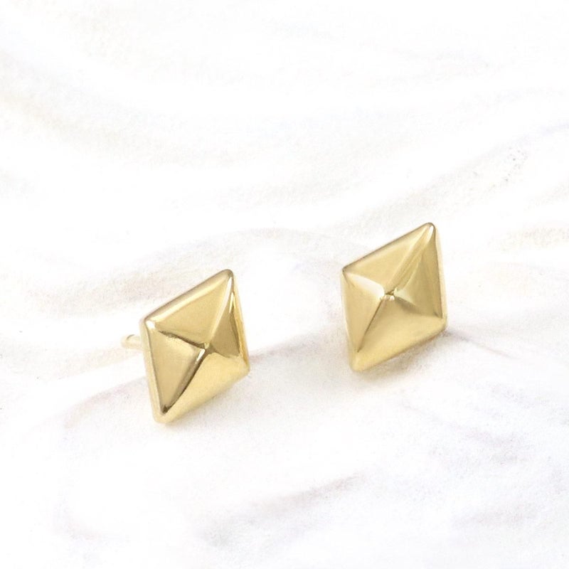 K18YG ひし形モチーフ ピアス_02