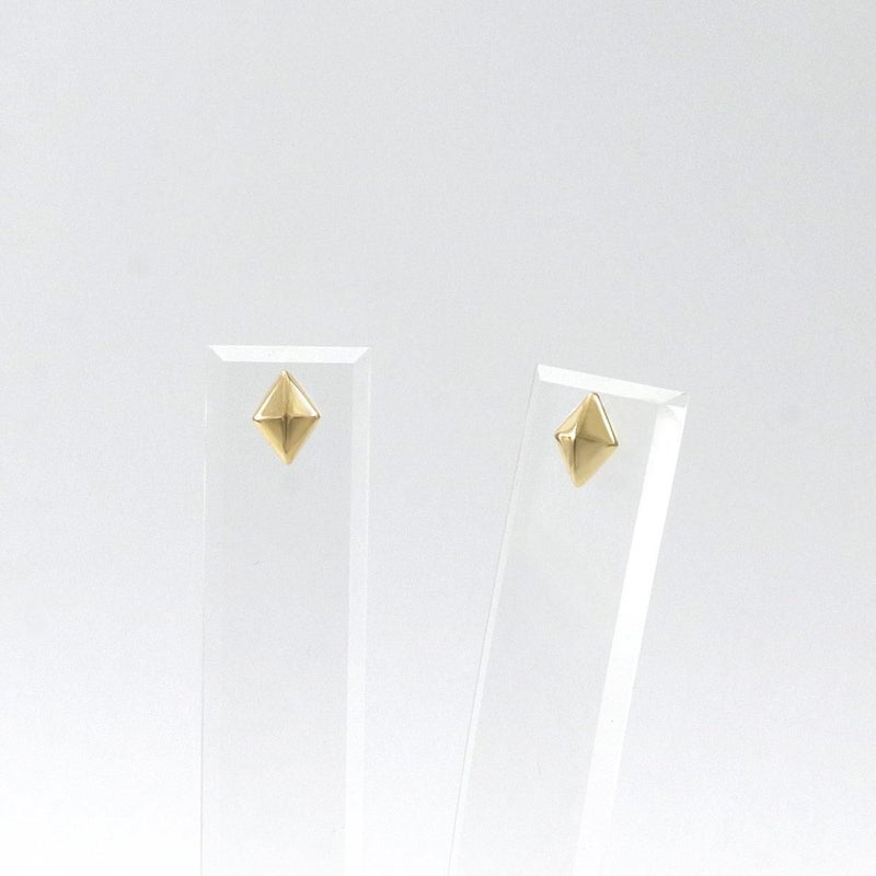 K18YG ひし形モチーフ ピアス_03