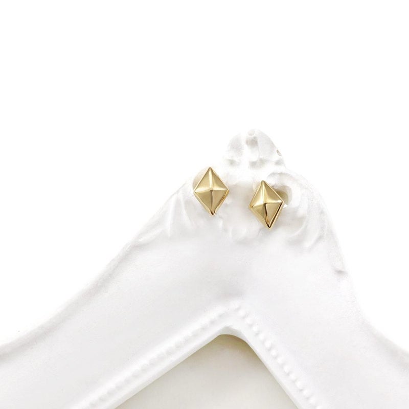 K18YG ひし形モチーフ ピアス_09