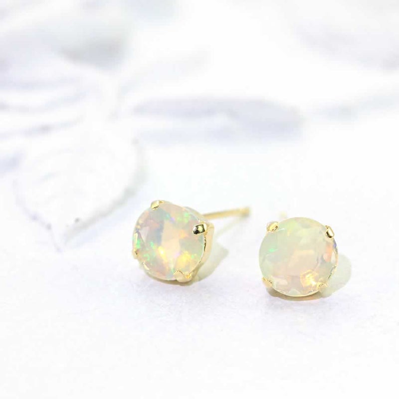 K18YG エチオピアオパール ピアス 10月の誕生石_02
