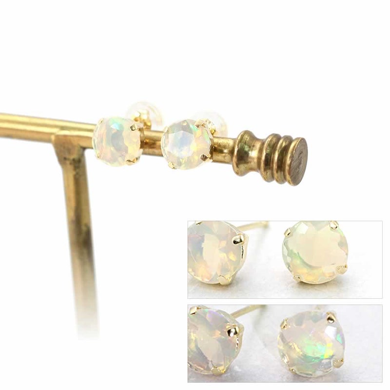 K18YG エチオピアオパール ピアス 10月の誕生石_03