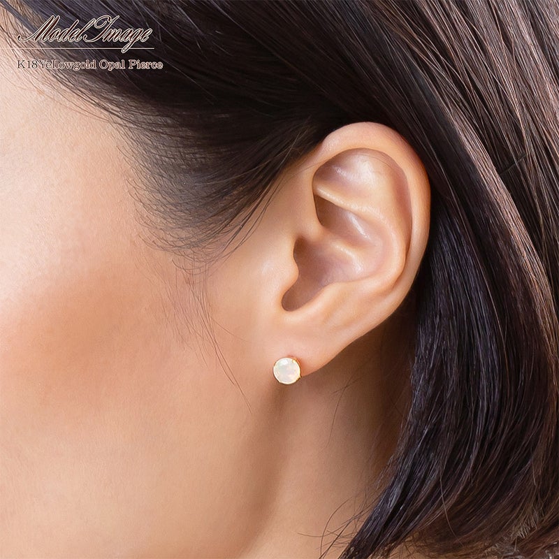 K18YG エチオピアオパール ピアス 10月の誕生石_04