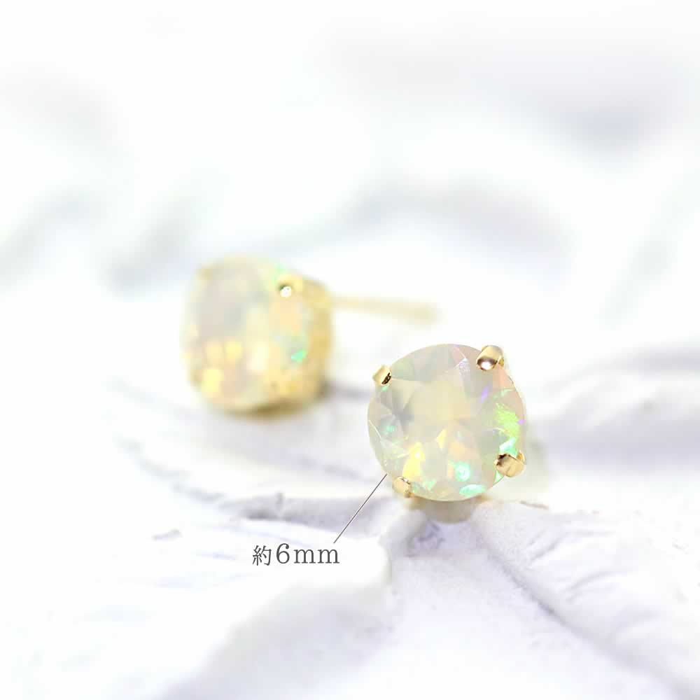 K18YG エチオピアオパール ピアス 10月の誕生石_05