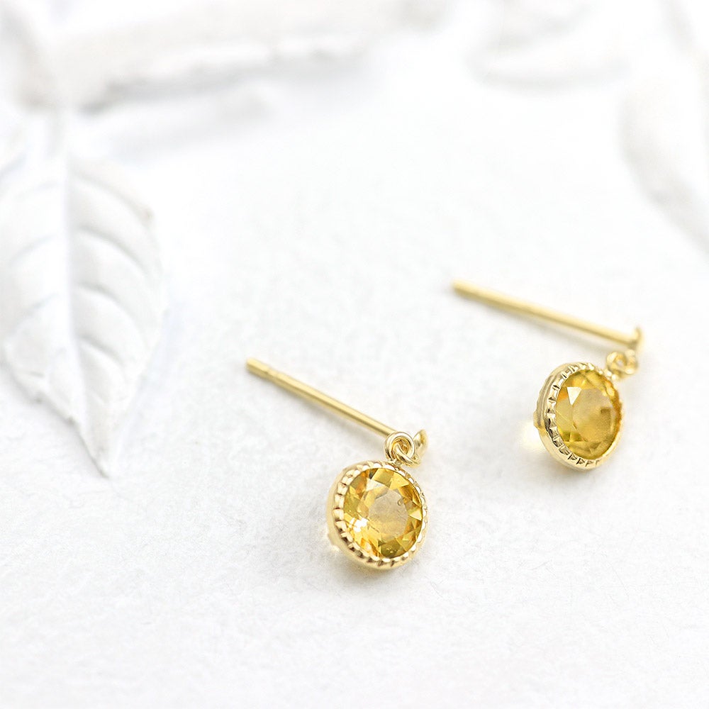 K18YG ラウンドカット ピアス_04