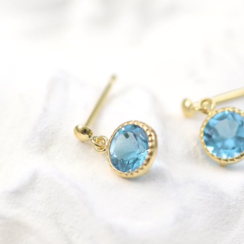 K18YG ラウンドカット ピアス_11