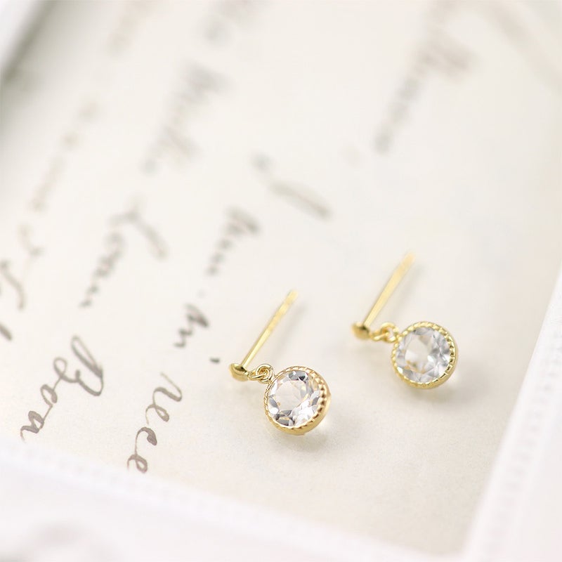 K18YG ラウンドカット ピアス_12