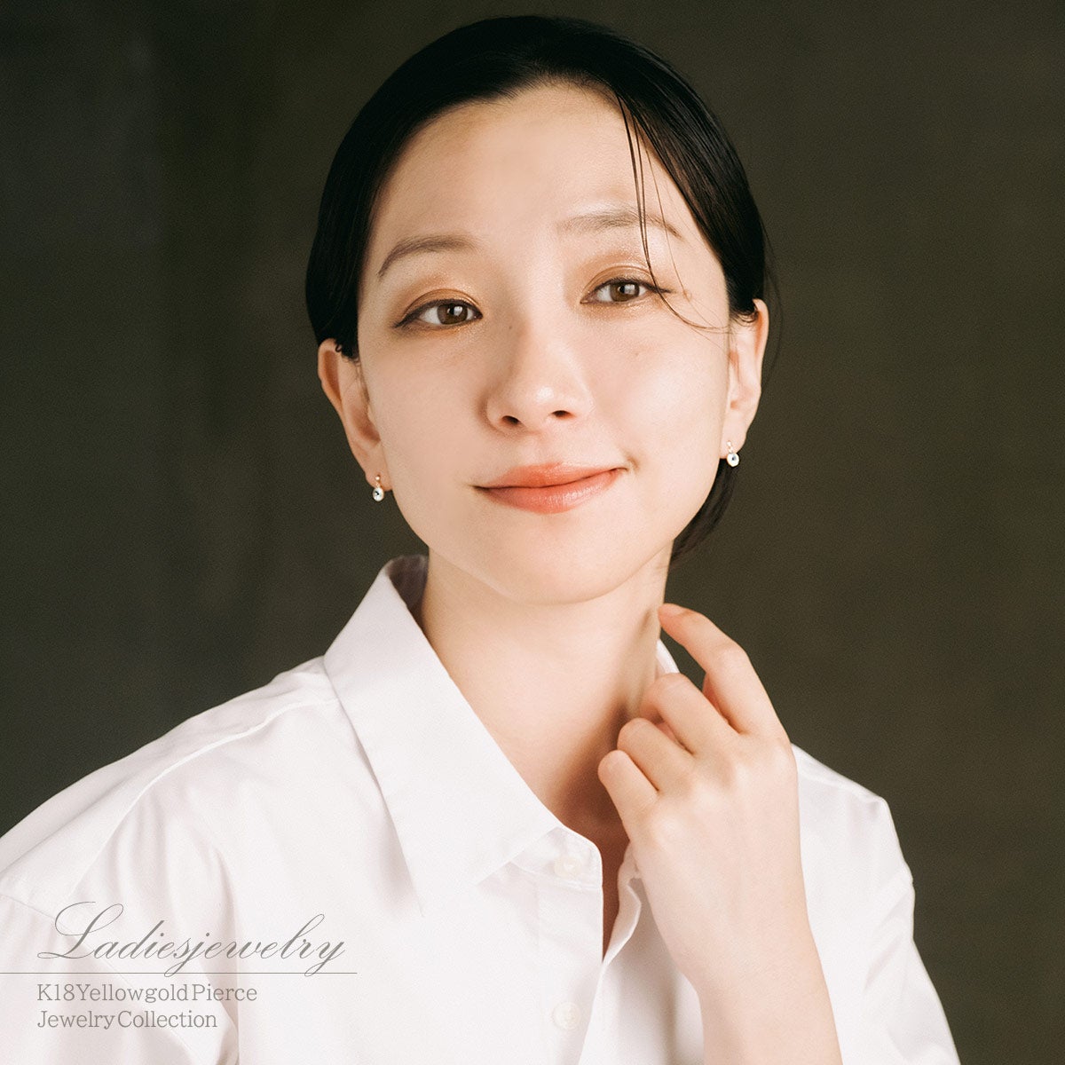 K18YG ラウンドカット ピアス_14