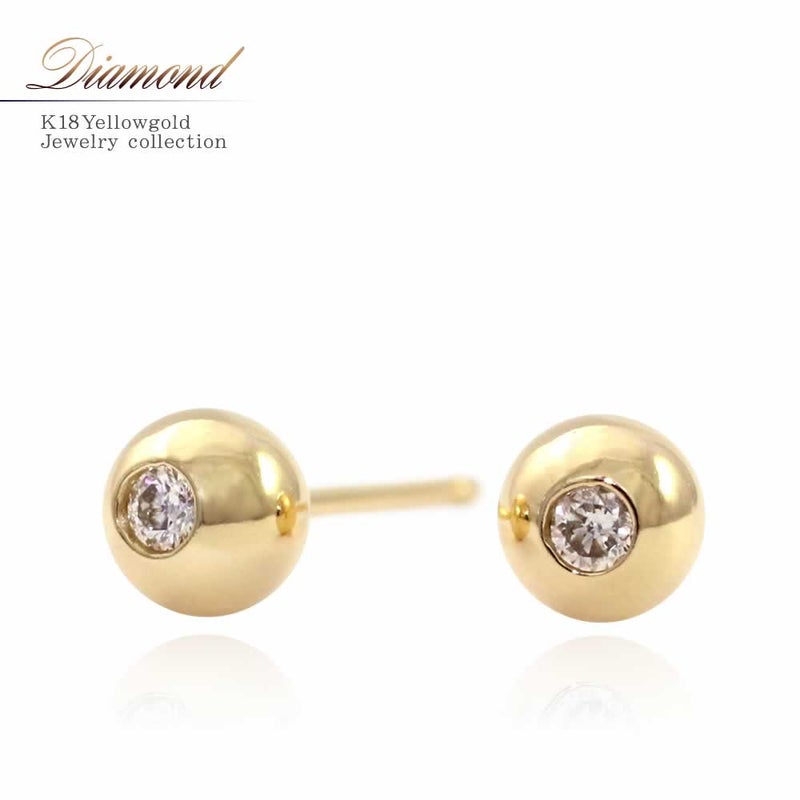K18YG ダイヤモンド ピアス_01