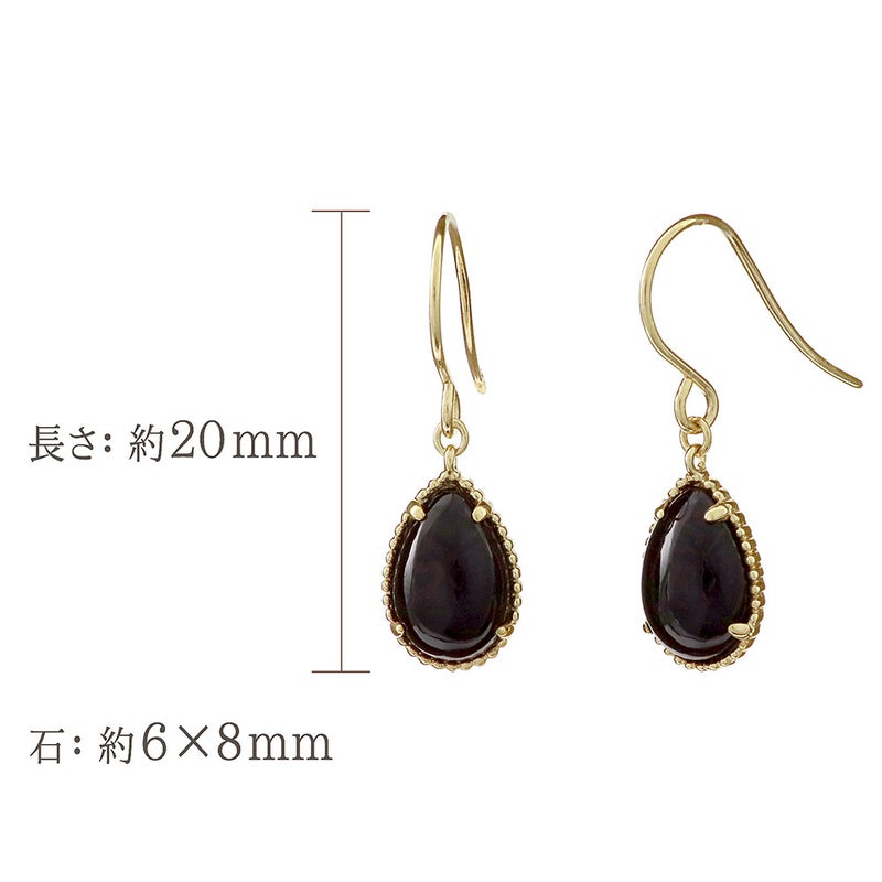 K18YG オニキス フックピアス_05