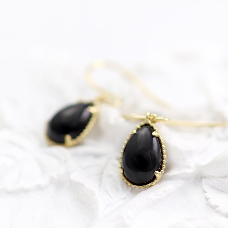 K18YG オニキス フックピアス_10