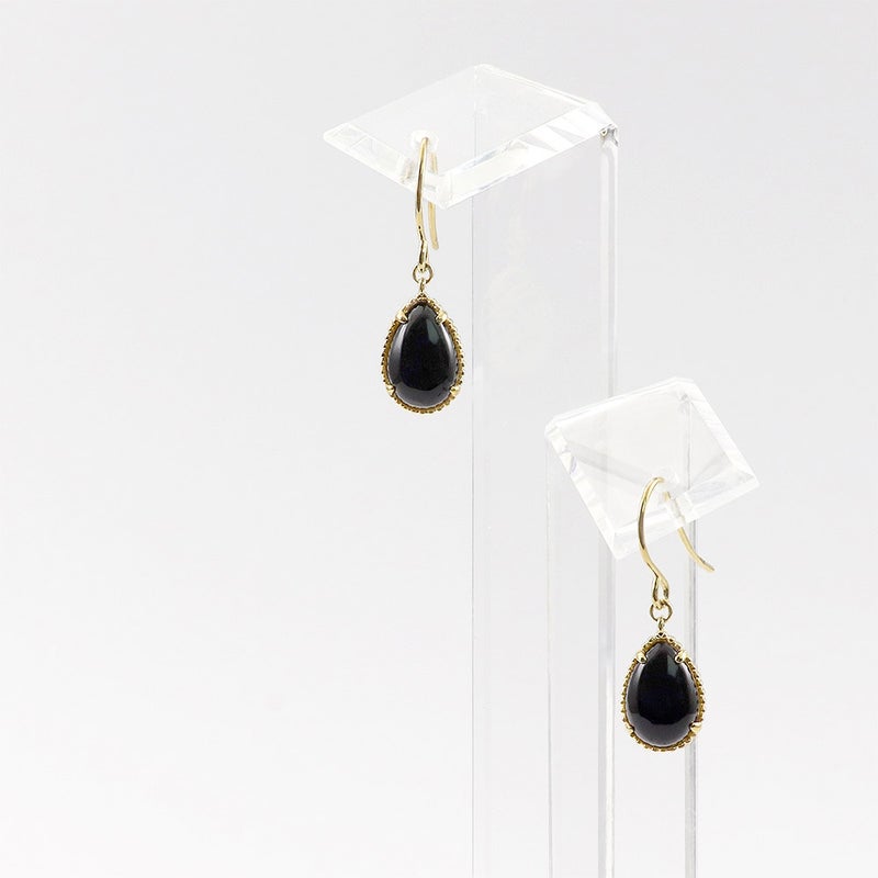 K18YG オニキス フックピアス_14