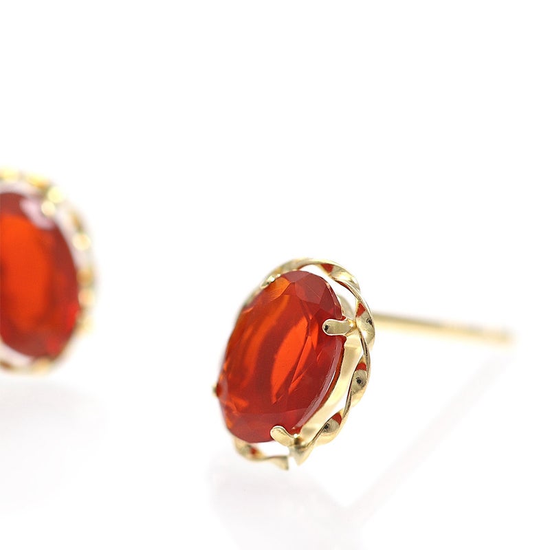 K18YG ファイヤーオパール ピアス 10月誕生石_03