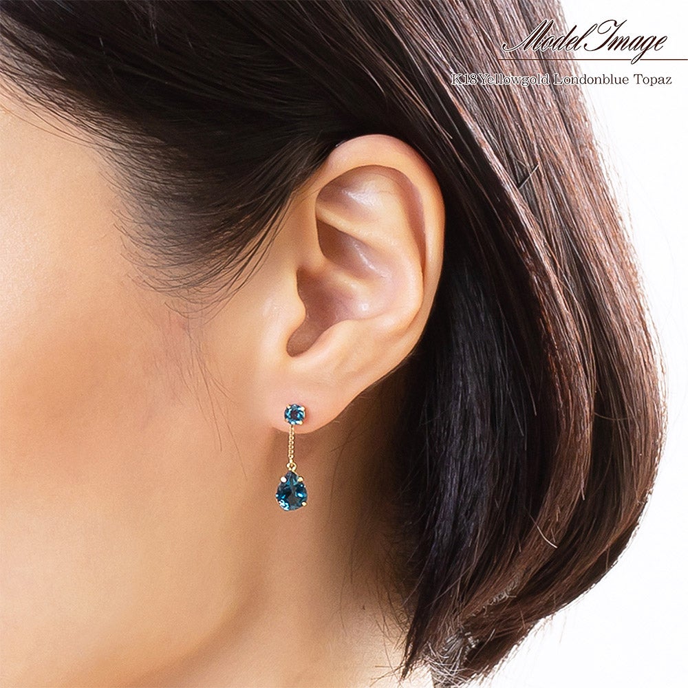 K18YG ロンドンブルートパーズ ピアス 11月の誕生石_04