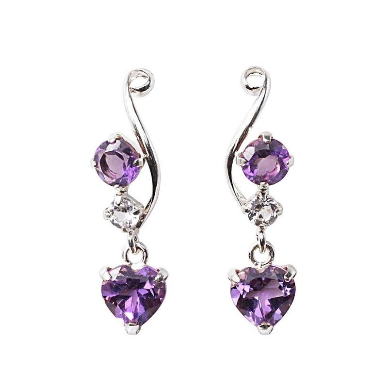 K18 アメジスト＆ホワイトトパーズ ピアス 11月の誕生石_22