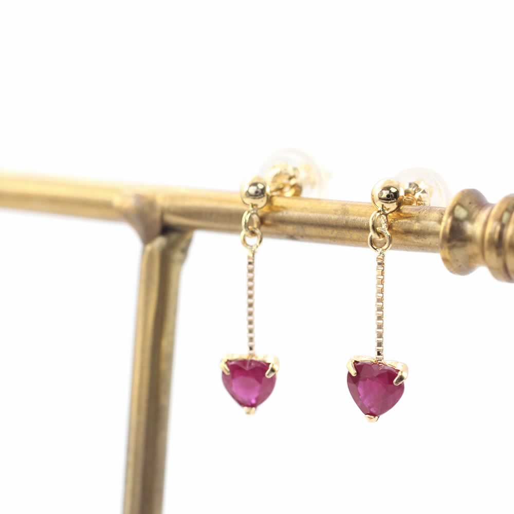 K18YG ルビー ピアス_03