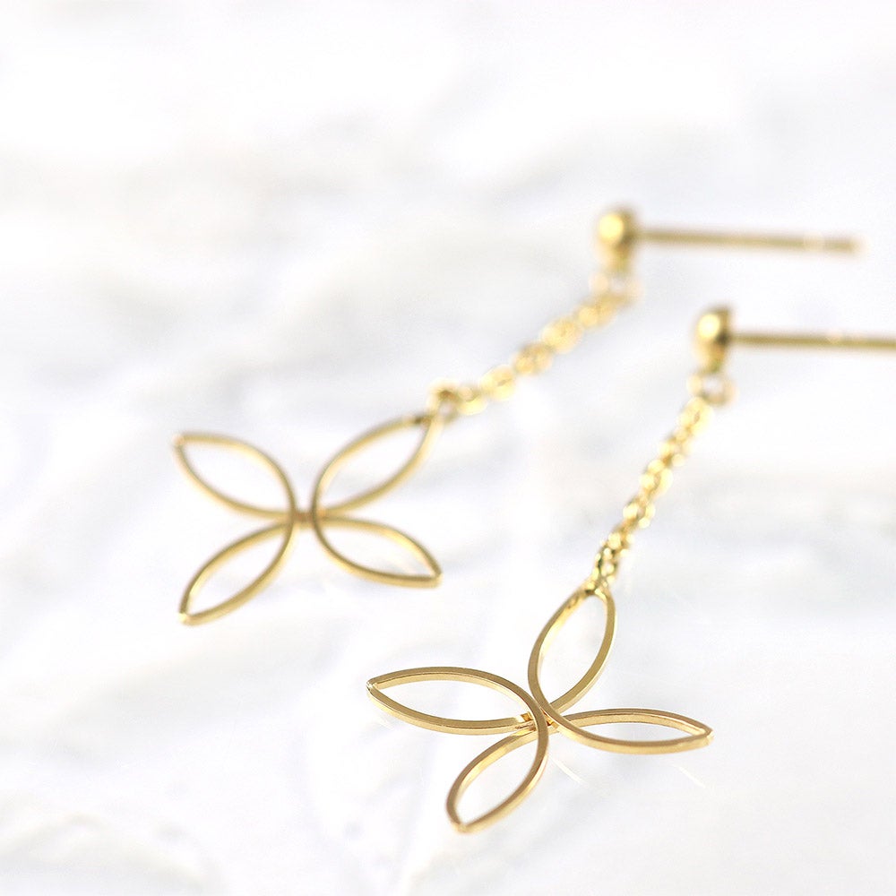 K18YG フラワー ピアス_03