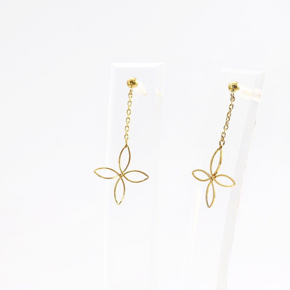 K18YG フラワー ピアス_04