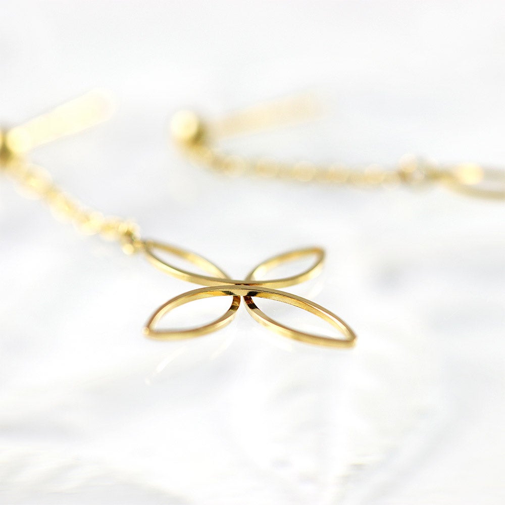 K18YG フラワー ピアス_12