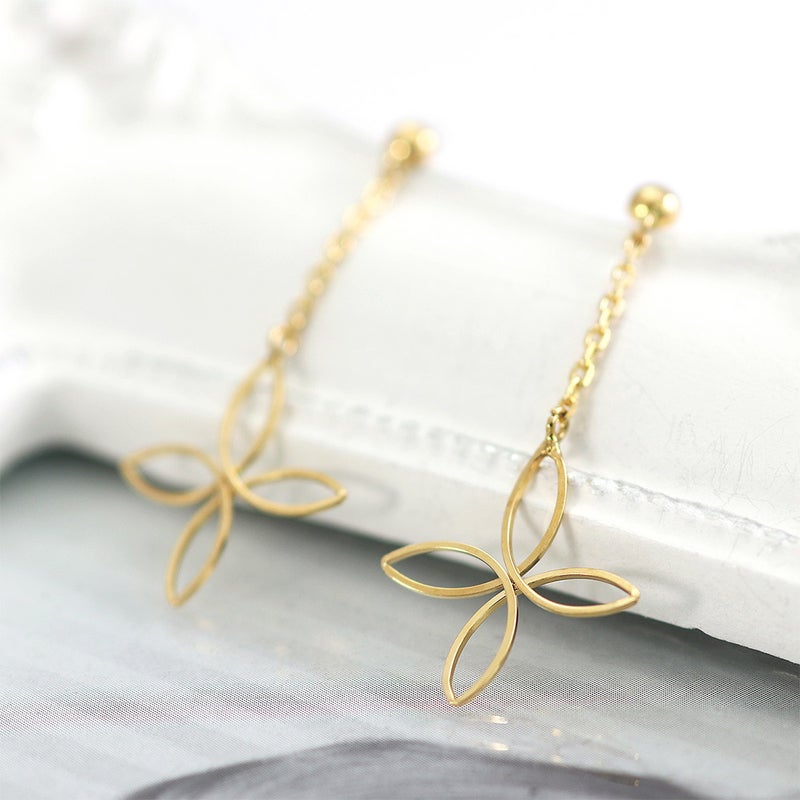 K18YG フラワー ピアス_13