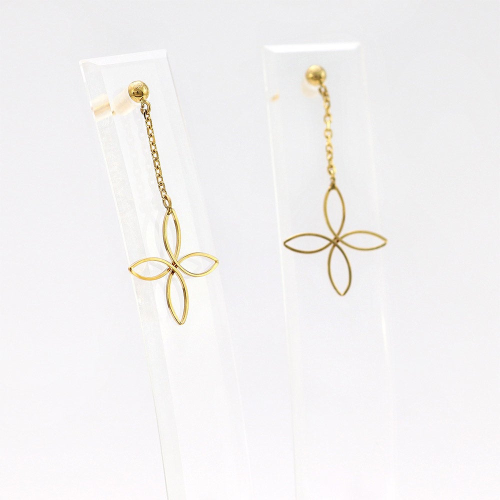 K18YG フラワー ピアス_14