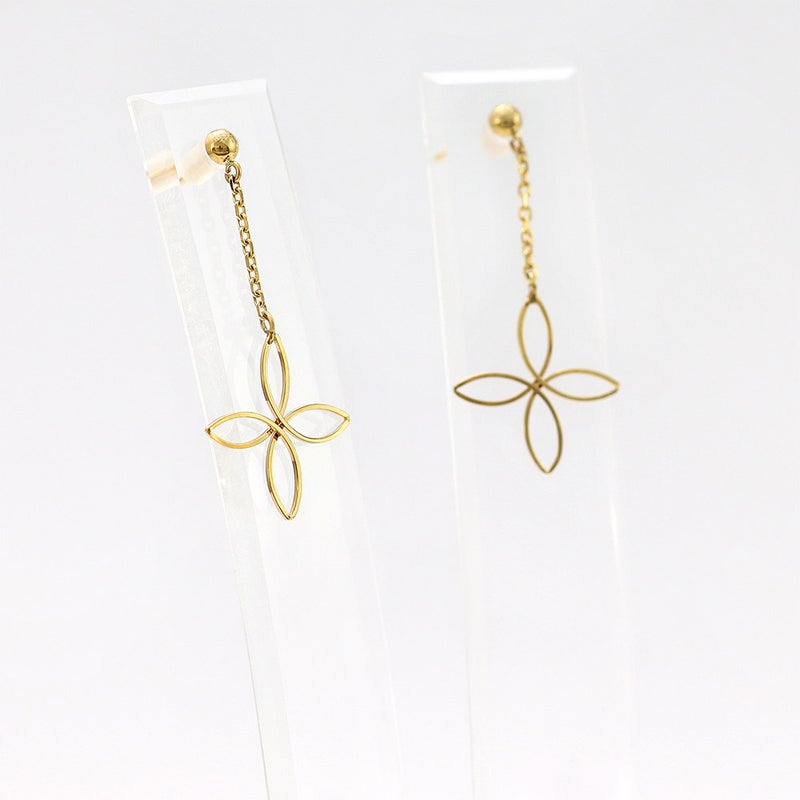 K18YG フラワー ピアス_14