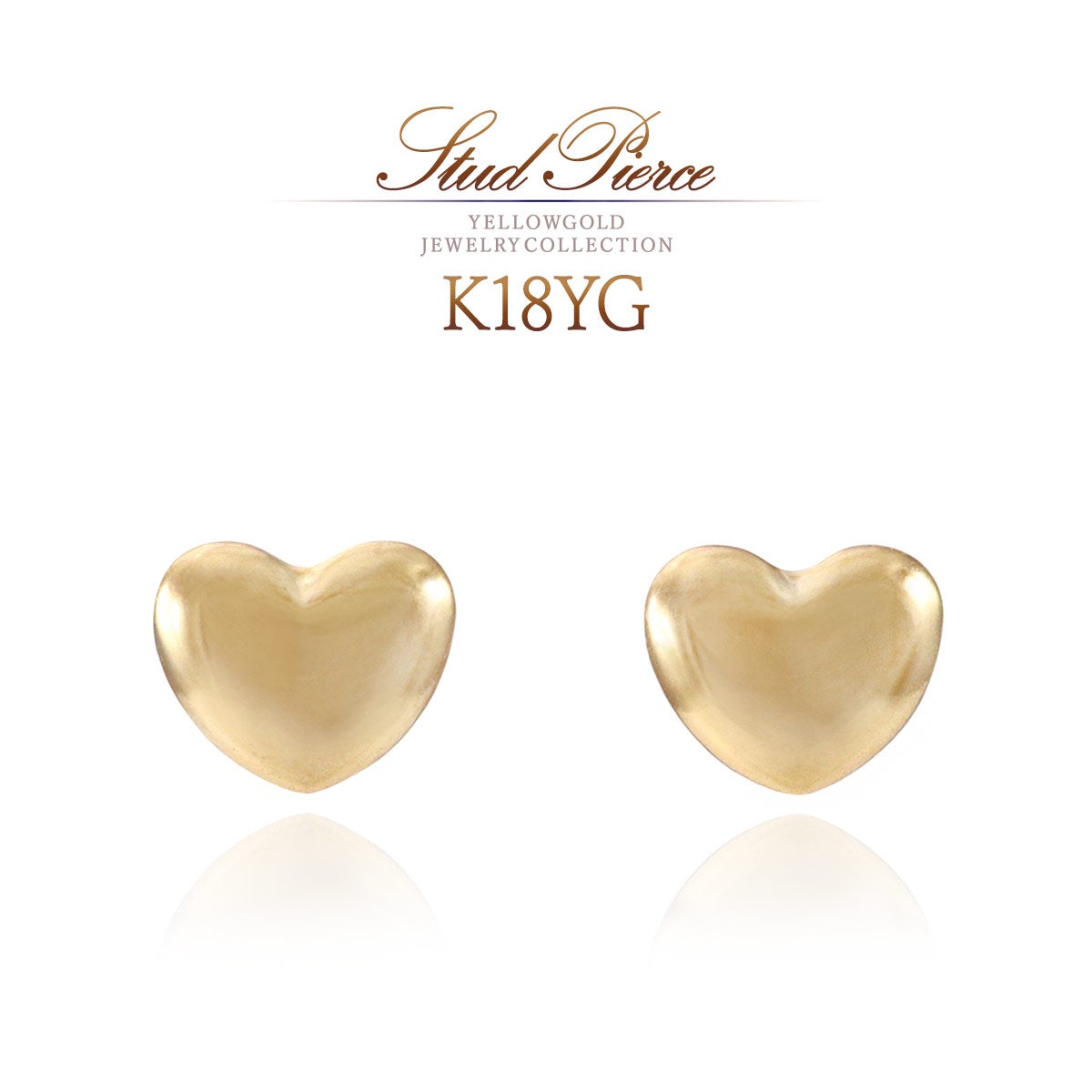 K18YG ハート ピアス_01