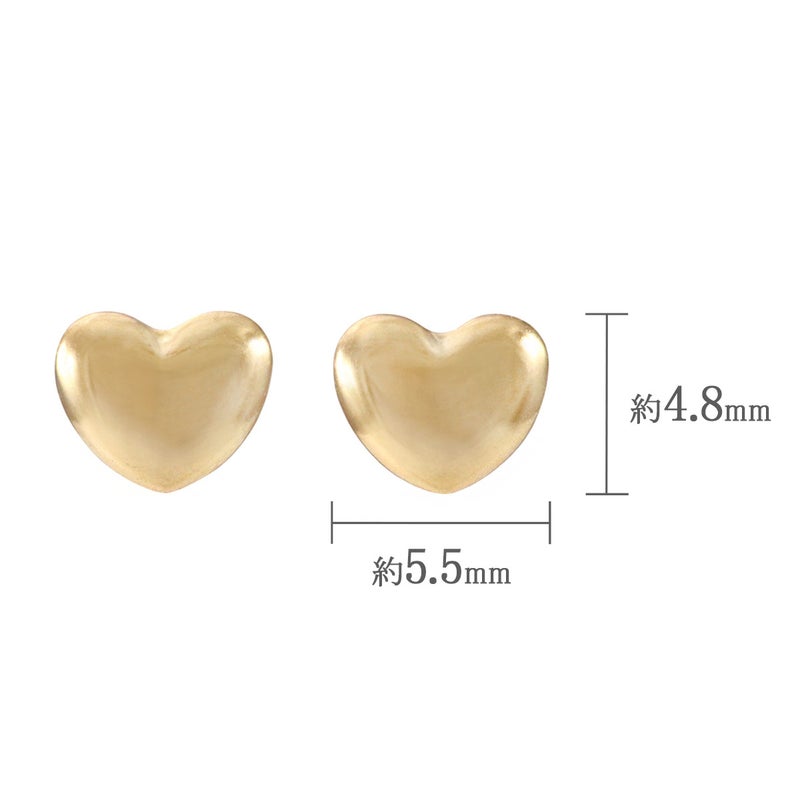 K18YG ハート ピアス_04