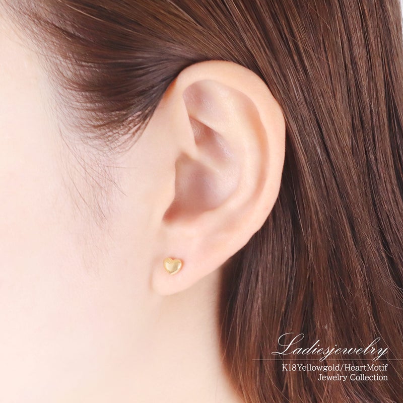 K18YG ハート ピアス_10