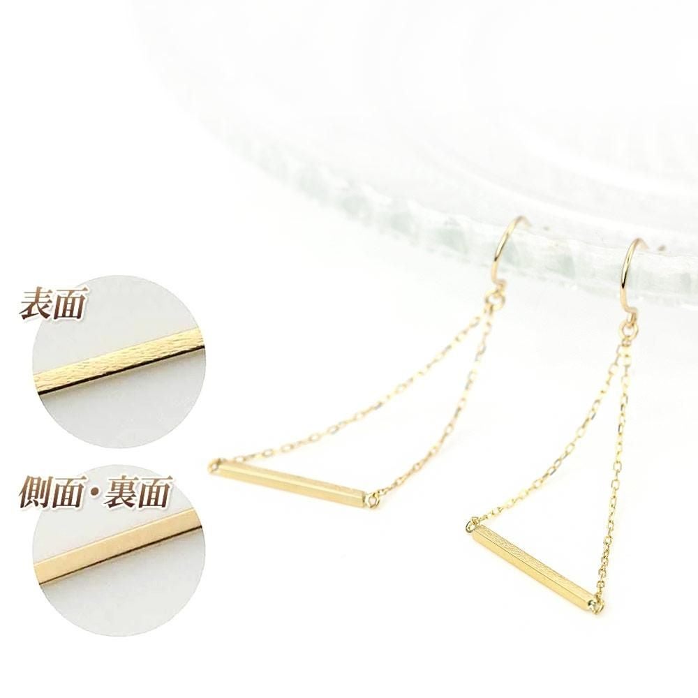 K18YG メタルバー フックピアス_03