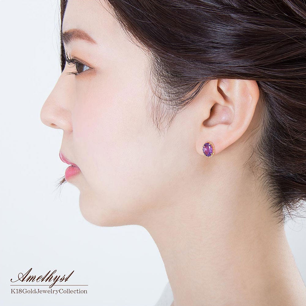 K18 アメジスト ピアス | Jewelry ROLA（ジュエリーローラ）