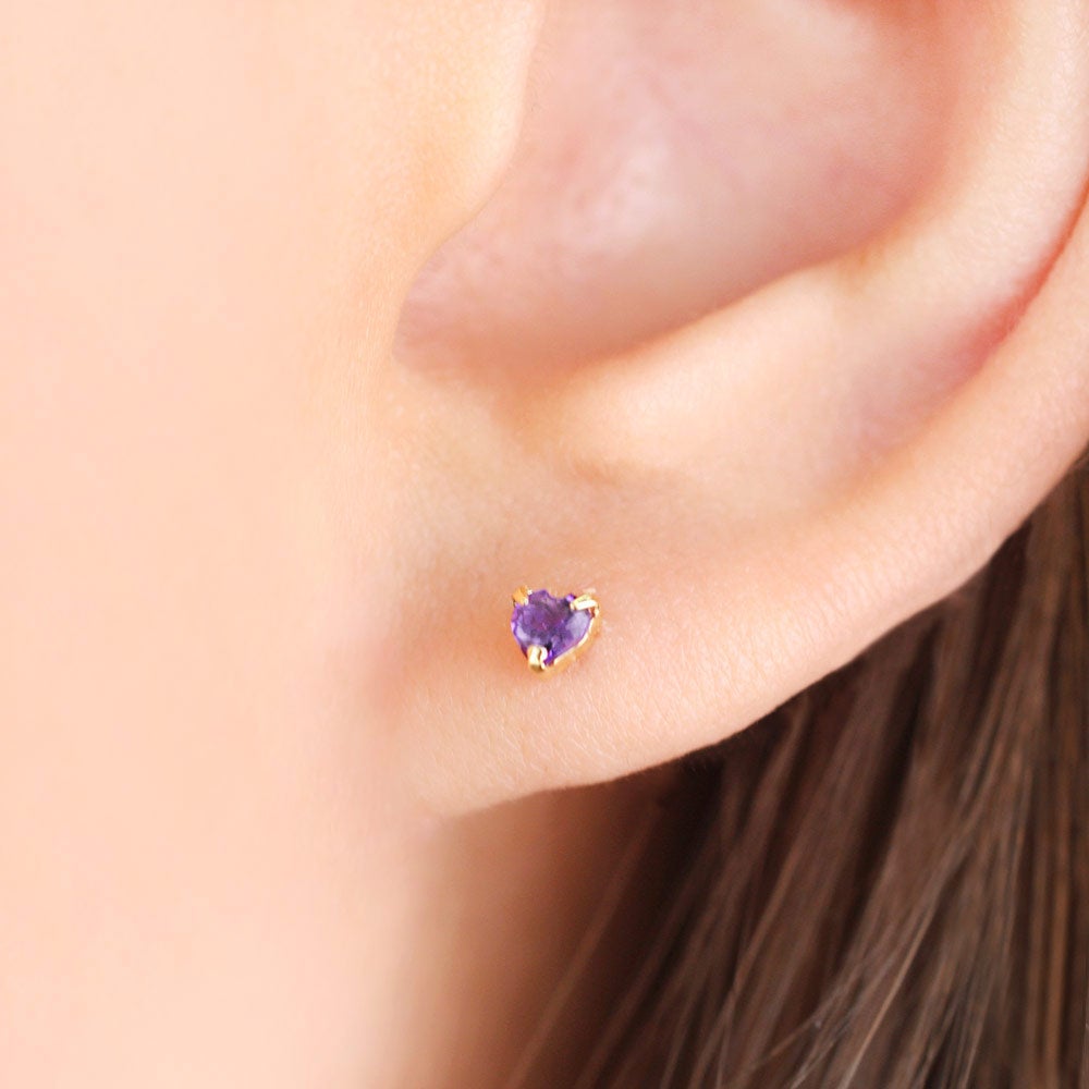 K18YG アメジスト ハート ピアス_04