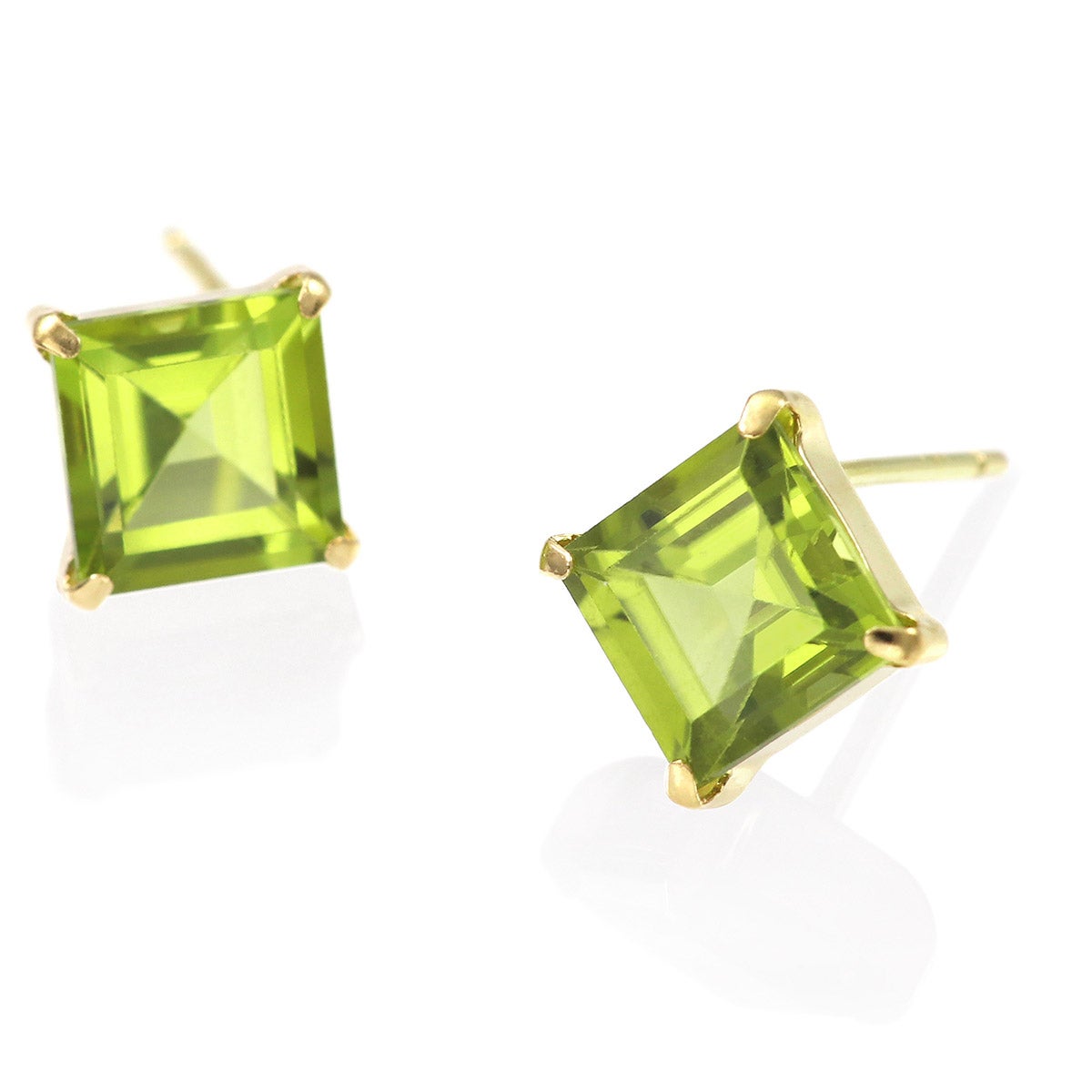 K18YG ペリドット ひし形ピアス_03