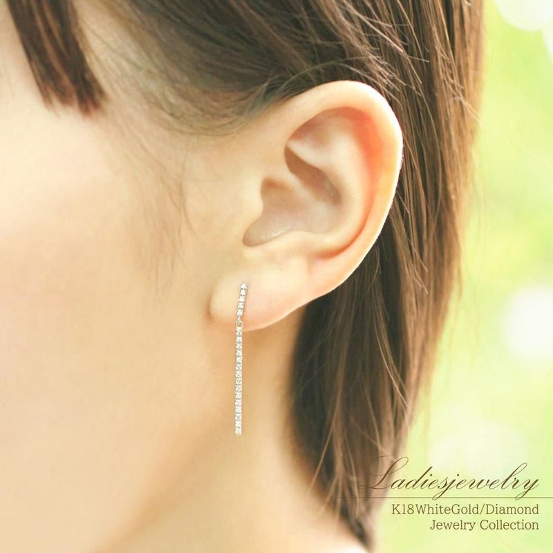 K18WG ダイヤモンド ロングピアス_09