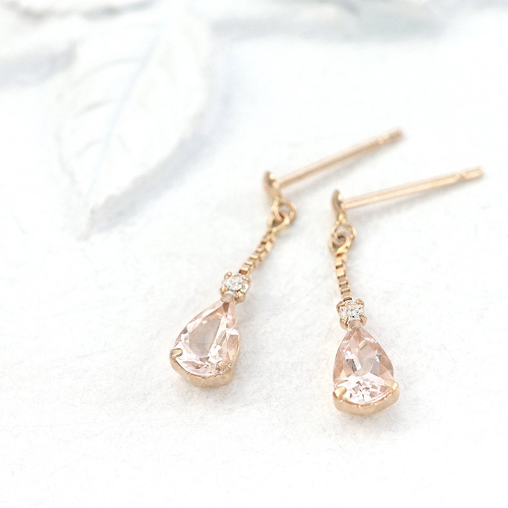 K18PG モルガナイト＆ダイヤモンド ピアス_02