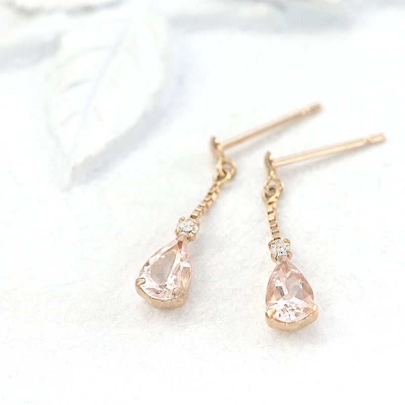 K18PG モルガナイト＆ダイヤモンド ピアス_02