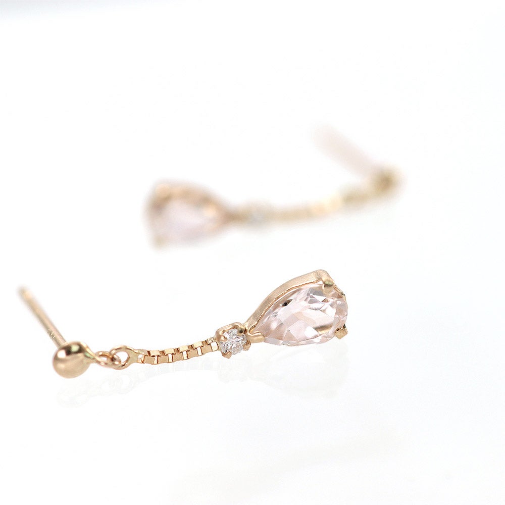 K18PG モルガナイト＆ダイヤモンド ピアス_03