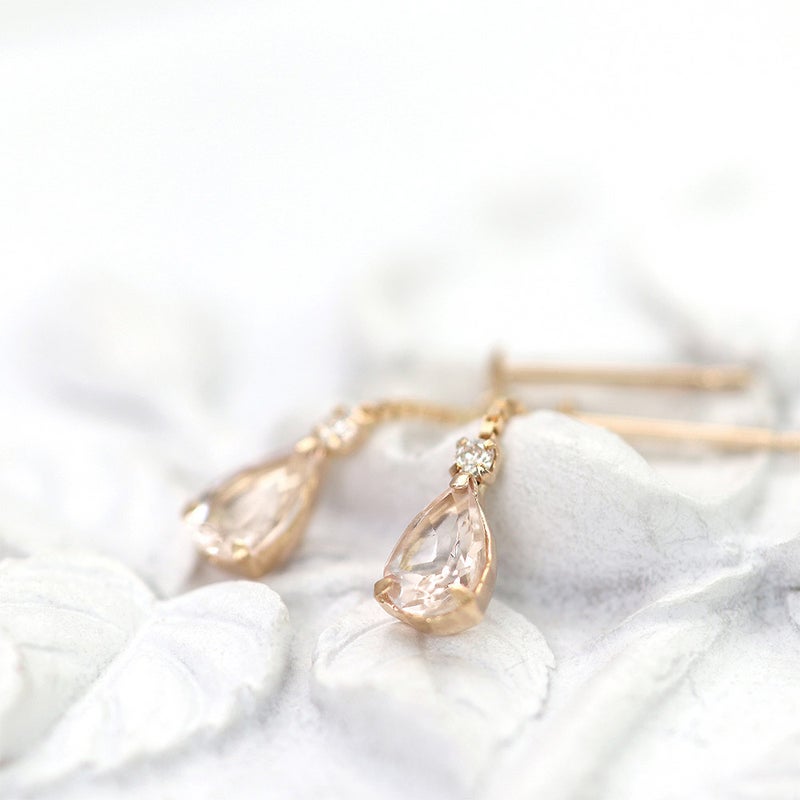 K18PG モルガナイト＆ダイヤモンド ピアス_04