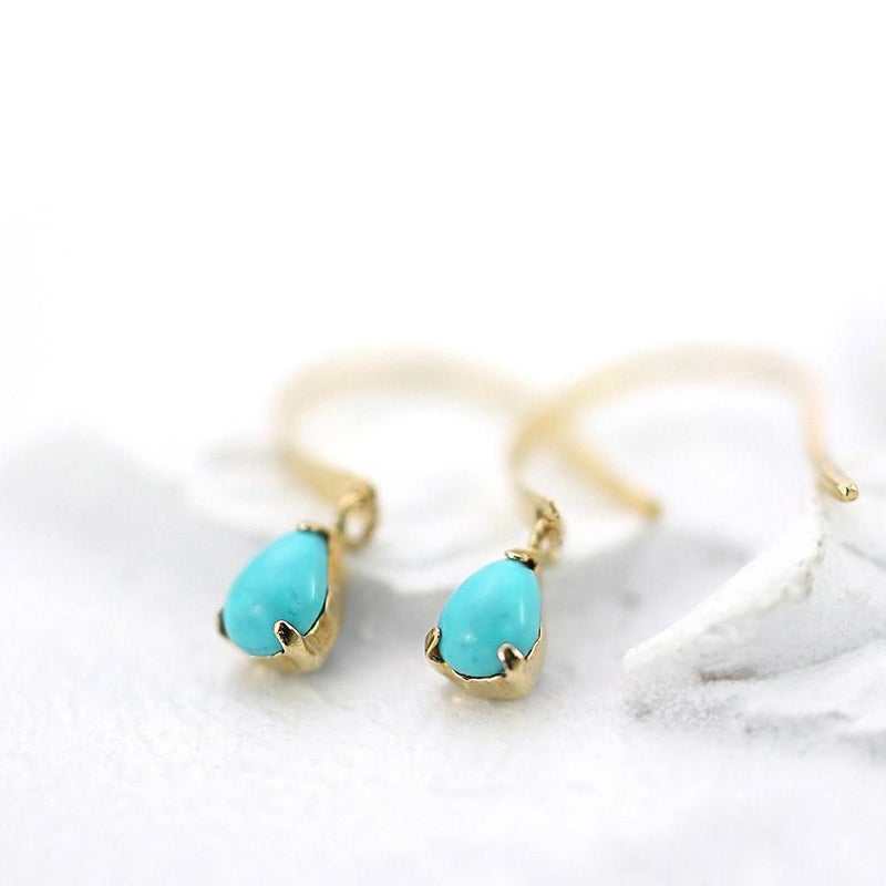 K18YG ターコイズ フックピアス_02