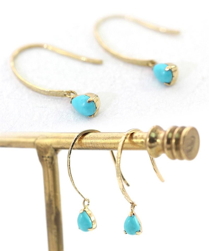 K18YG ターコイズ フックピアス_03