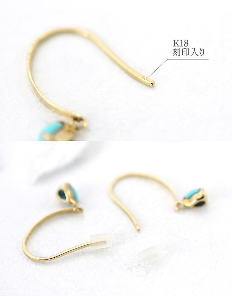 K18YG ターコイズ フックピアス_05