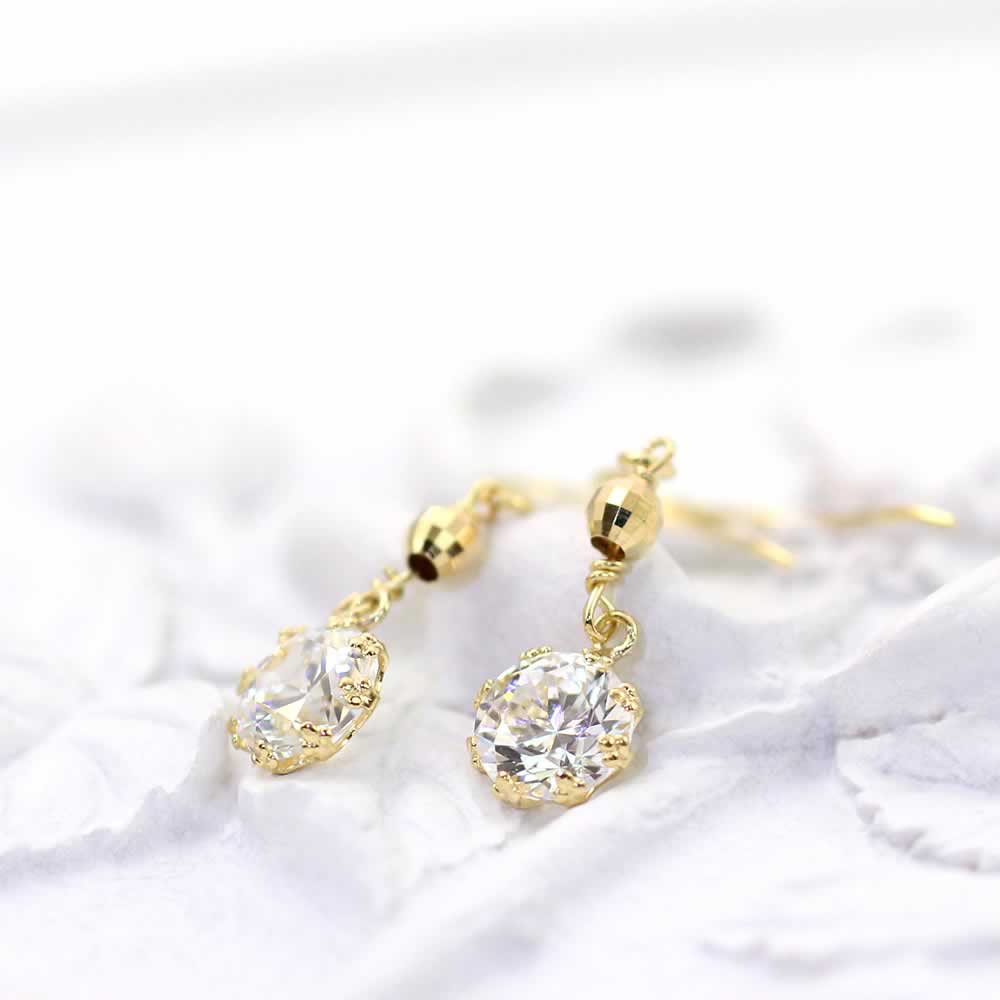 K18YG スーパーキュービックジルコニア ピアス_02