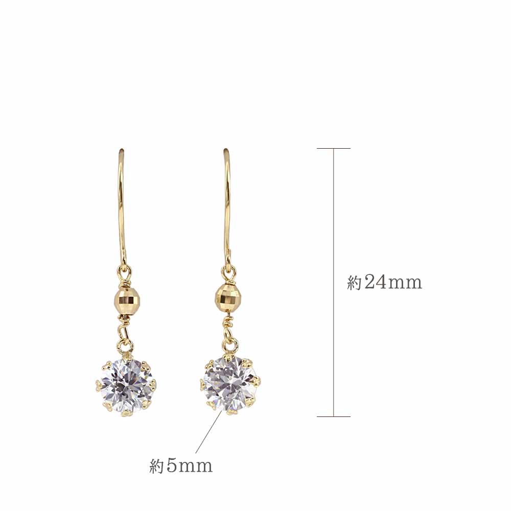 K18YG スーパーキュービックジルコニア ピアス_05